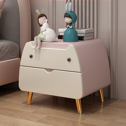 Nórdica linda Nightswer Nightstand de 2 años 17.7 "Mesa nocturna de metal de alto con 4 patas