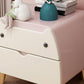 Nórdica linda Nightswer Nightstand de 2 años 17.7 "Mesa nocturna de metal de alto con 4 patas