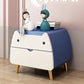 Nórdica linda Nightswer Nightstand de 2 años 17.7 "Mesa nocturna de metal de alto con 4 patas