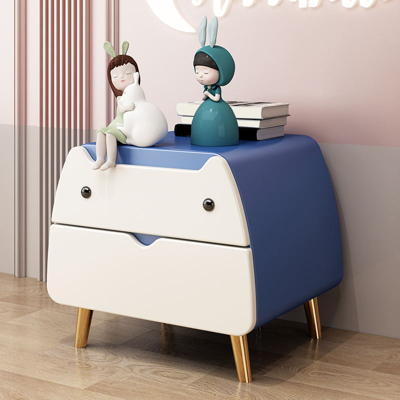 Nórdica linda Nightswer Nightstand de 2 años 17.7 "Mesa nocturna de metal de alto con 4 patas