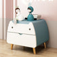 Nórdica linda Nightswer Nightstand de 2 años 17.7 "Mesa nocturna de metal de alto con 4 patas