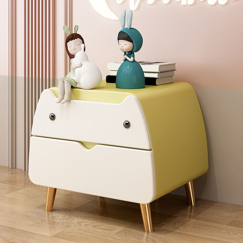 Nórdica linda Nightswer Nightstand de 2 años 17.7 "Mesa nocturna de metal de alto con 4 patas