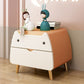 Nórdica linda Nightswer Nightstand de 2 años 17.7 "Mesa nocturna de metal de alto con 4 patas