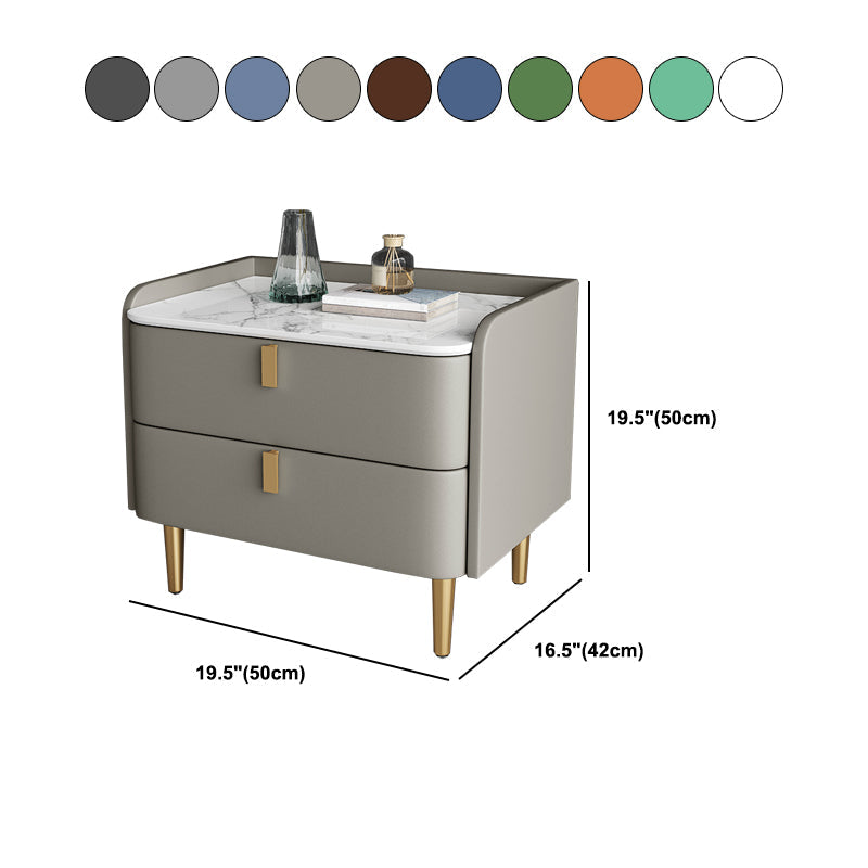Massivholz Nachttisch, Steinoberteil 20 "groß 2 - Schubladen Nachttisch in Kiefern