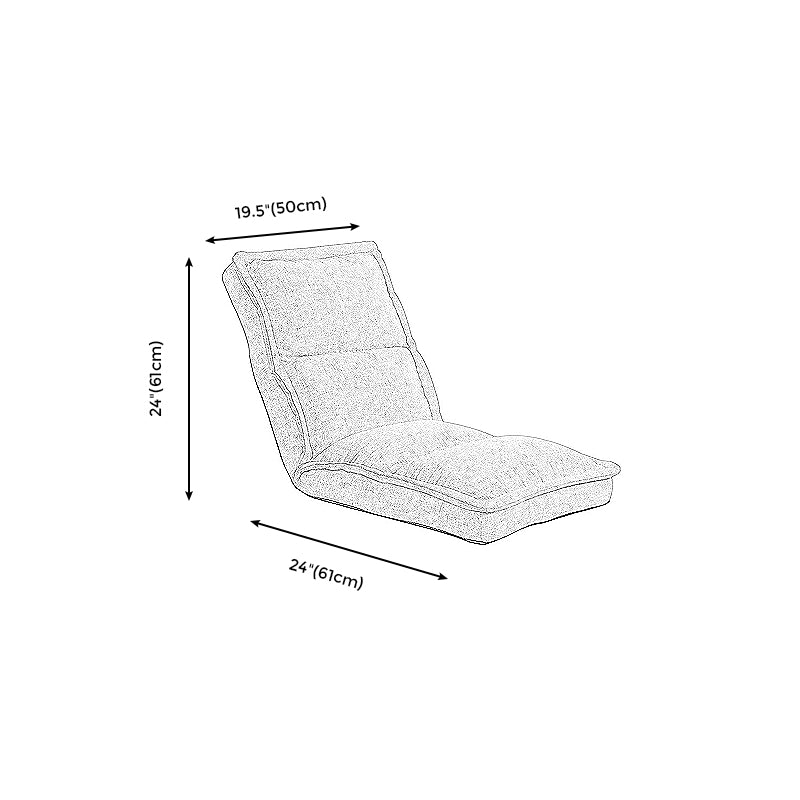 Chaise de lin 19.6 "L x 24" W x24 "H CHAISE CONVERTIBLE ARMESS