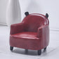 Basic Four Leg Arm Chair Arms Included Barrel Accent Chair, 20.47" W √ó 20.08" L √ó 20.47" H Red Faux Leather Without Ottoman Clearhalo 'Accent Chairs' 'accent_chairs' 'Chairs & Seating' 'furn' 'furn_accent_chairs' 'Furniture' 'Living Room Furniture' 5341276