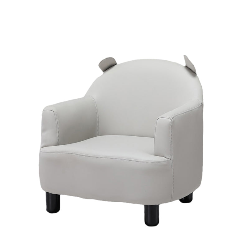 Basic Four Leg Arm Chair Arms Included Barrel Accent Chair, 20.47" W √ó 20.08" L √ó 20.47" H Light Gray Nappa Without Ottoman Clearhalo 'Accent Chairs' 'accent_chairs' 'Chairs & Seating' 'furn' 'furn_accent_chairs' 'Furniture' 'Living Room Furniture' 5341286