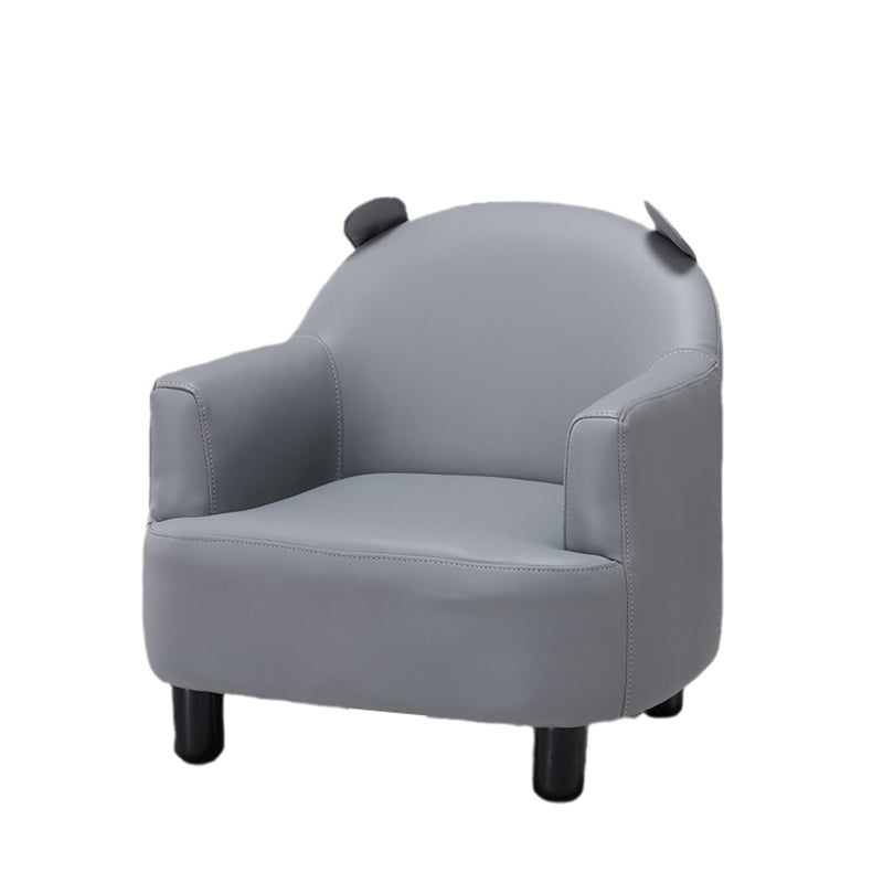 Basic Four Leg Arm Chair Arms Included Barrel Accent Chair, 20.47" W √ó 20.08" L √ó 20.47" H Grey Nappa Without Ottoman Clearhalo 'Accent Chairs' 'accent_chairs' 'Chairs & Seating' 'furn' 'furn_accent_chairs' 'Furniture' 'Living Room Furniture' 5341289