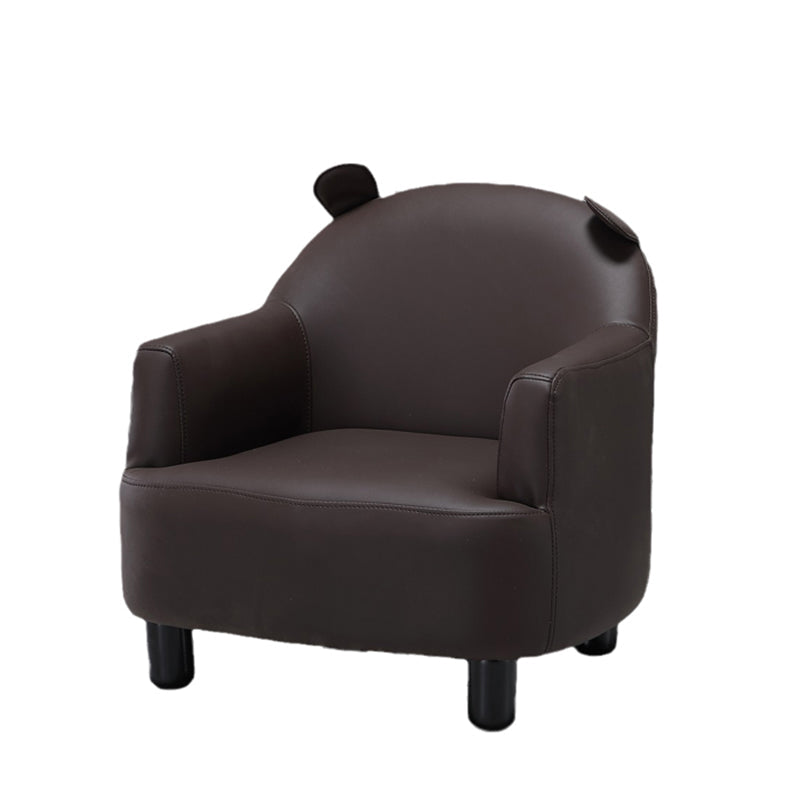 Basic Four Leg Arm Chair Arms Included Barrel Accent Chair, 20.47" W √ó 20.08" L √ó 20.47" H Coffee Nappa Without Ottoman Clearhalo 'Accent Chairs' 'accent_chairs' 'Chairs & Seating' 'furn' 'furn_accent_chairs' 'Furniture' 'Living Room Furniture' 5341295