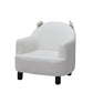 Basic Four Leg Arm Chair Arms Included Barrel Accent Chair, 20.47" W √ó 20.08" L √ó 20.47" H White Nappa Without Ottoman Clearhalo 'Accent Chairs' 'accent_chairs' 'Chairs & Seating' 'furn' 'furn_accent_chairs' 'Furniture' 'Living Room Furniture' 5341296
