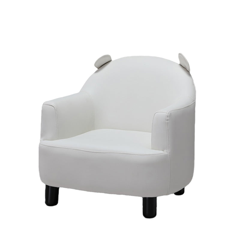 Basic Four Leg Arm Chair Arms Included Barrel Accent Chair, 20.47" W √ó 20.08" L √ó 20.47" H White Nappa Without Ottoman Clearhalo 'Accent Chairs' 'accent_chairs' 'Chairs & Seating' 'furn' 'furn_accent_chairs' 'Furniture' 'Living Room Furniture' 5341296