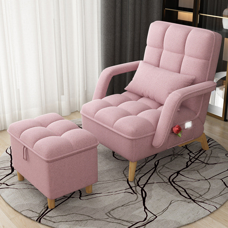 PU Leather/Faux Leather Chair 22" L x 29.5" W x 36.6" H Chair Pink Clearhalo 'Accent Chairs' 'accent_chairs' 'Chairs & Seating' 'furn' 'furn_accent_chairs' 'Furniture' 'Living Room Furniture' 5341305