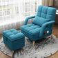 PU Leather/Faux Leather Chair 22" L x 29.5" W x 36.6" H Chair Ocean Blue Clearhalo 'Accent Chairs' 'accent_chairs' 'Chairs & Seating' 'furn' 'furn_accent_chairs' 'Furniture' 'Living Room Furniture' 5341306