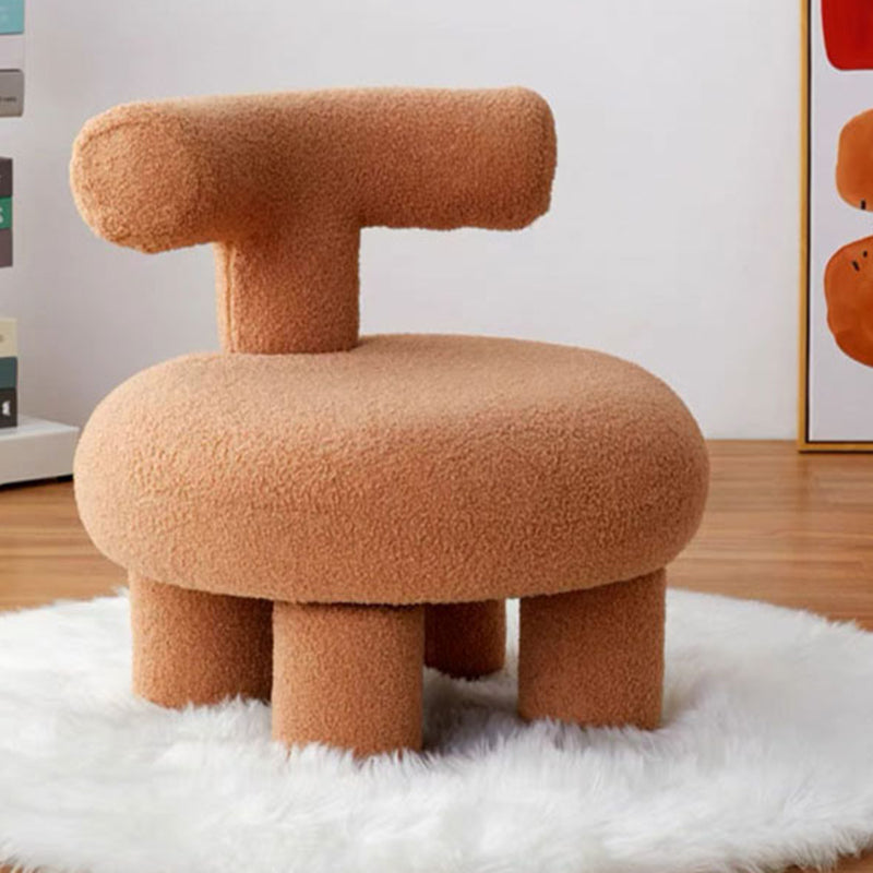 Wool Blend Armless Chair Armless Parsons Chair with Basic Four Leg for Bedroom Brown Clearhalo 'Accent Chairs' 'accent_chairs' 'Chairs & Seating' 'furn' 'furn_accent_chairs' 'Furniture' 'Living Room Furniture' 5341319