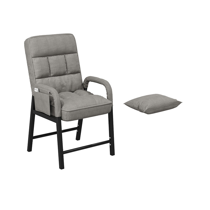 Linen Chair 22" L x20.8 W x36.2"H Convertible Chair for Living Room Gray Without Ottoman Clearhalo 'Accent Chairs' 'accent_chairs' 'Chairs & Seating' 'furn' 'furn_accent_chairs' 'Furniture' 'Living Room Furniture' 5341406