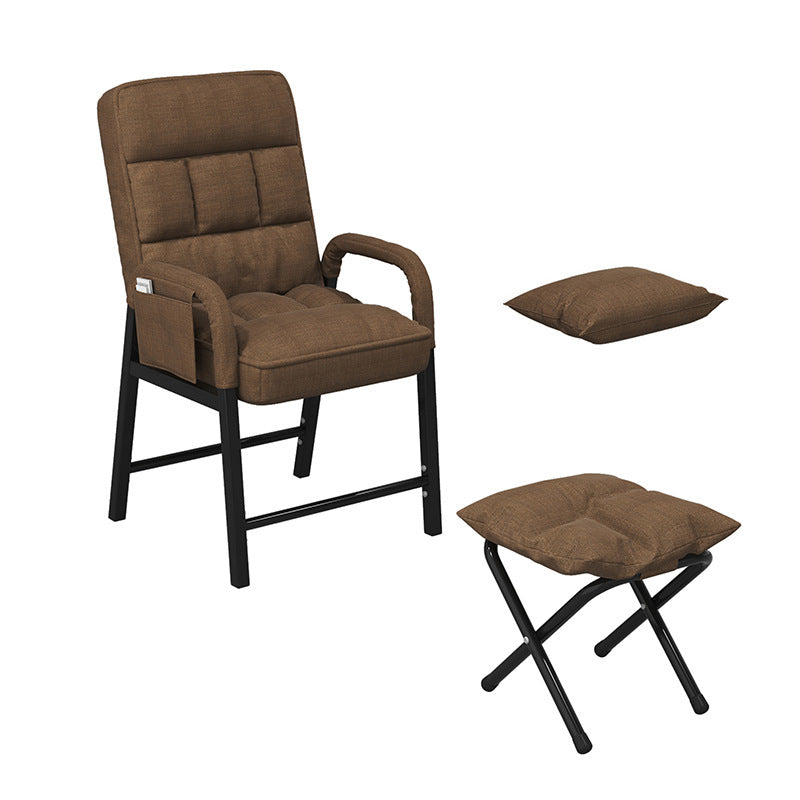 Linen Chair 22" L x20.8 W x36.2"H Convertible Chair for Living Room Coffee With Ottoman Clearhalo 'Accent Chairs' 'accent_chairs' 'Chairs & Seating' 'furn' 'furn_accent_chairs' 'Furniture' 'Living Room Furniture' 5341410