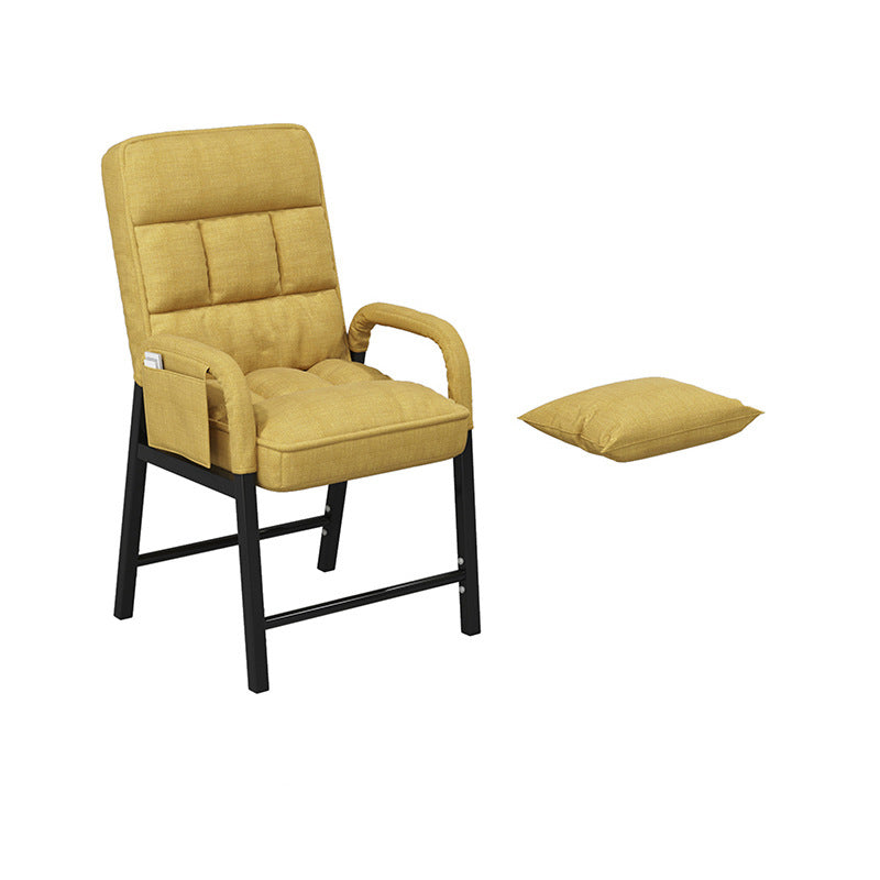 Linen Chair 22" L x20.8 W x36.2"H Convertible Chair for Living Room Yellow Without Ottoman Clearhalo 'Accent Chairs' 'accent_chairs' 'Chairs & Seating' 'furn' 'furn_accent_chairs' 'Furniture' 'Living Room Furniture' 5341421