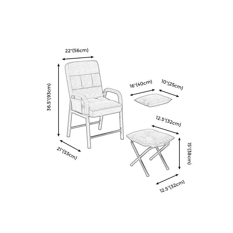 Linen Chair 22" L x20.8 W x36.2"H Convertible Chair for Living Room Clearhalo 'Accent Chairs' 'accent_chairs' 'Chairs & Seating' 'furn' 'furn_accent_chairs' 'Furniture' 'Living Room Furniture' 5341426