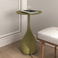 Modern Style Metal Iron Base Metal Desktop Paint Craft Round Side Table