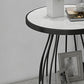 Modern Style Black/gold Metal Base Marble & SLATE Top Round Side Table Clearhalo 'Coffee & Accent Tables' 'End & Side Tables' 'end_side_tables' 'furn' 'furn_end_side_tables' 'Furniture' 'Living Room Furniture' 5341614