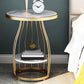 Modern Style Black/gold Metal Base Marble & SLATE Top Round Side Table Clearhalo 'Coffee & Accent Tables' 'End & Side Tables' 'end_side_tables' 'furn' 'furn_end_side_tables' 'Furniture' 'Living Room Furniture' 5341620