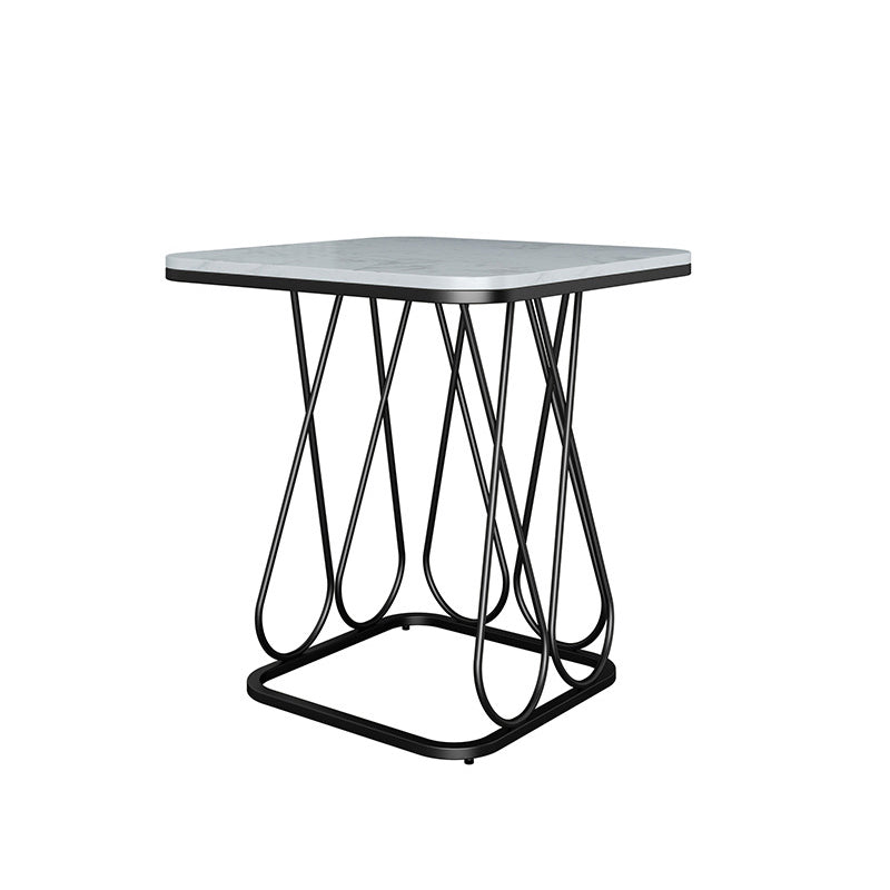 Design di base del telaio Black/Gold Metal Bianco bianco/bianco Top latello tondo in marmo