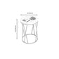 Glam Round Wooden Top End Table Steel Frame Sofa Side End Table for Living Room Clearhalo 'Coffee & Accent Tables' 'End & Side Tables' 'end_side_tables' 'furn' 'furn_end_side_tables' 'Furniture' 'Living Room Furniture' 5341658