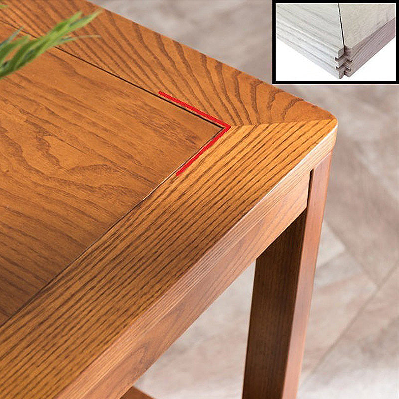 Wood Side 23.6"Tall Table Square End Table Contemporary with Shelf for Living Room Clearhalo 'Coffee & Accent Tables' 'End & Side Tables' 'end_side_tables' 'furn' 'furn_end_side_tables' 'Furniture' 'Living Room Furniture' 5341667
