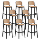 Modern Backrest Armless Counter Stool Plastic Hight Stool for Coffee Shop