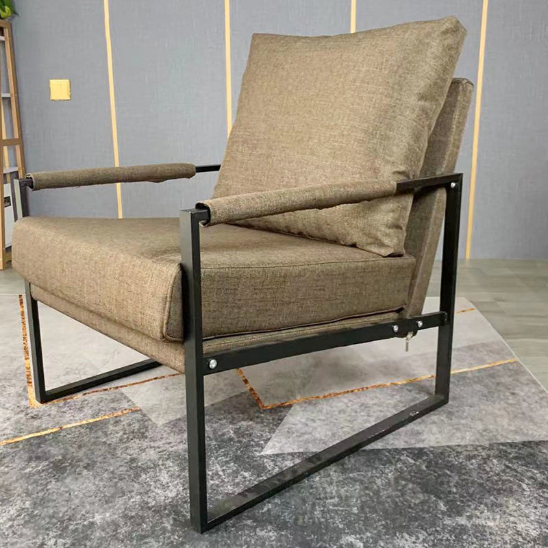 Arms Included Accent Armchair with Loose Back, 31.50" W √ó 27.56" L √ó 35.43" H