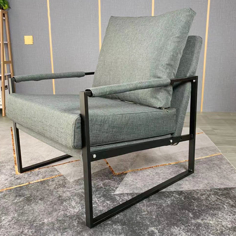 Arms Included Accent Armchair with Loose Back, 31.50" W √ó 27.56" L √ó 35.43" H