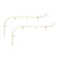 Gorgeous Style Coat Hanger Metal Wall Mounted Coat Rack Living Room 98"L x 12"W x 63"H 2 Piece Set Clearhalo 'Entry & Mudroom Furniture' 'furn' 'furn_hall_tree_coat_racks' 'Furniture' 'Hall Trees & Coat Racks' 'hall_tree_coat_racks' 5345778