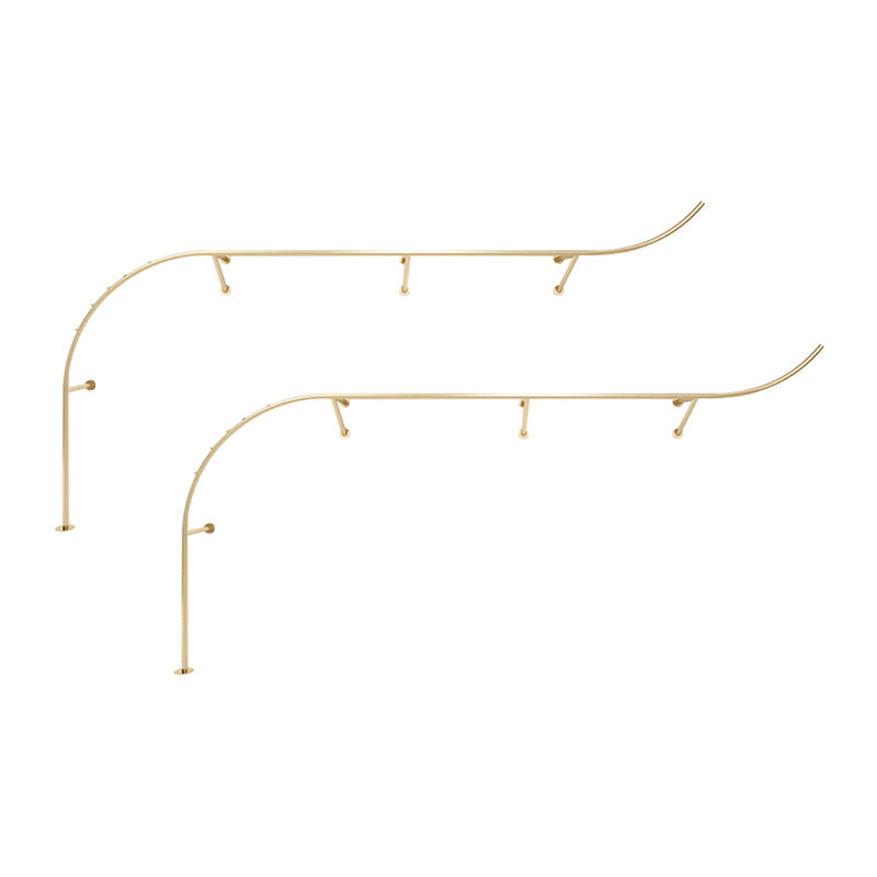 Gorgeous Style Coat Hanger Metal Wall Mounted Coat Rack Living Room 98"L x 12"W x 63"H 2 Piece Set Clearhalo 'Entry & Mudroom Furniture' 'furn' 'furn_hall_tree_coat_racks' 'Furniture' 'Hall Trees & Coat Racks' 'hall_tree_coat_racks' 5345778