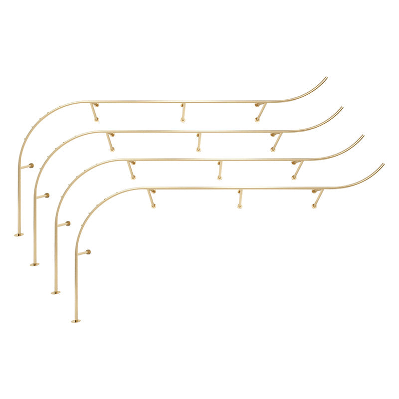 Gorgeous Style Coat Hanger Metal Wall Mounted Coat Rack Living Room 98"L x 12"W x 63"H 4 Piece Set Clearhalo 'Entry & Mudroom Furniture' 'furn' 'furn_hall_tree_coat_racks' 'Furniture' 'Hall Trees & Coat Racks' 'hall_tree_coat_racks' 5345780