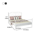 Contemporary Metallic Low Profile Open-Frame Bed - 47.24" High, Mattress Not Included