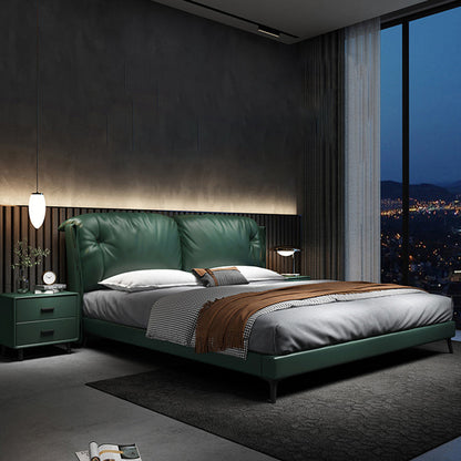 Legno dell'Europa settentrionale e vera pelle con testata imbottita