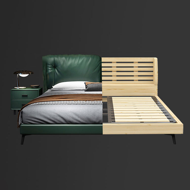 Legno dell'Europa settentrionale e vera pelle con testata imbottita