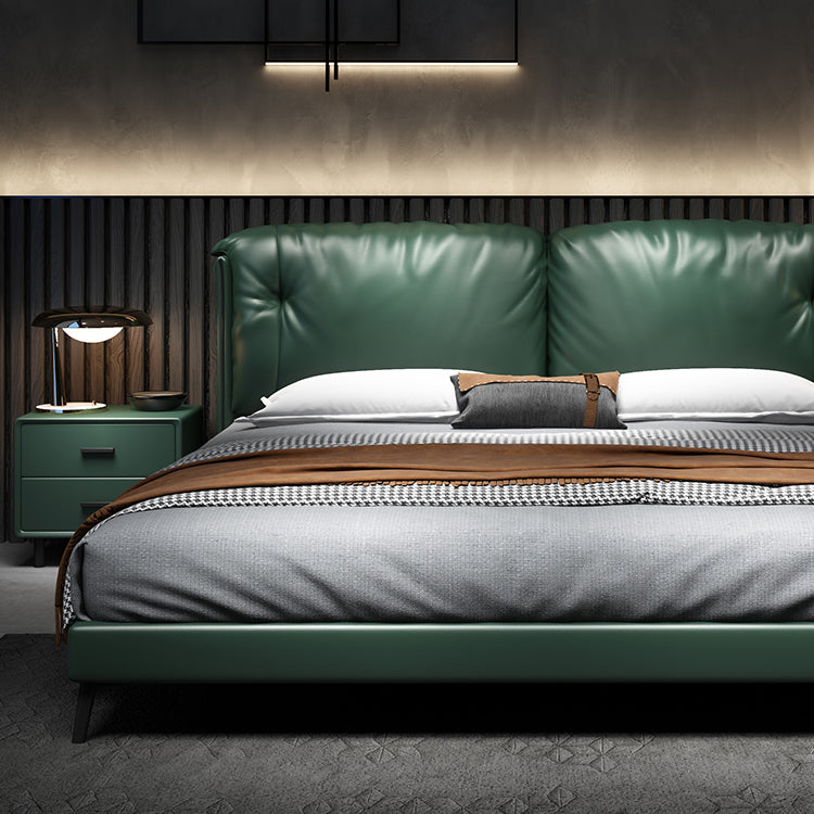 Legno dell'Europa settentrionale e vera pelle con testata imbottita