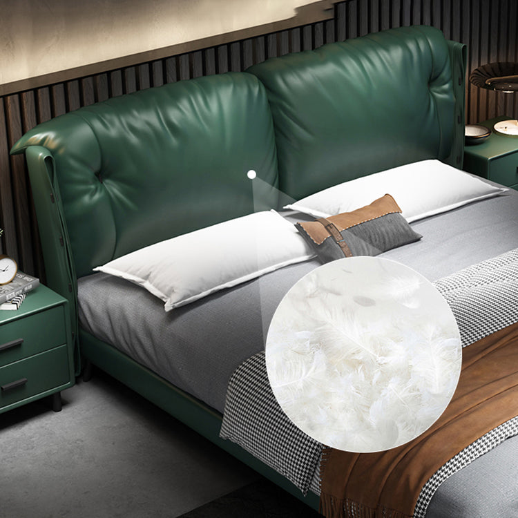 Legno dell'Europa settentrionale e vera pelle con testata imbottita