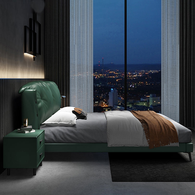 Legno dell'Europa settentrionale e vera pelle con testata imbottita