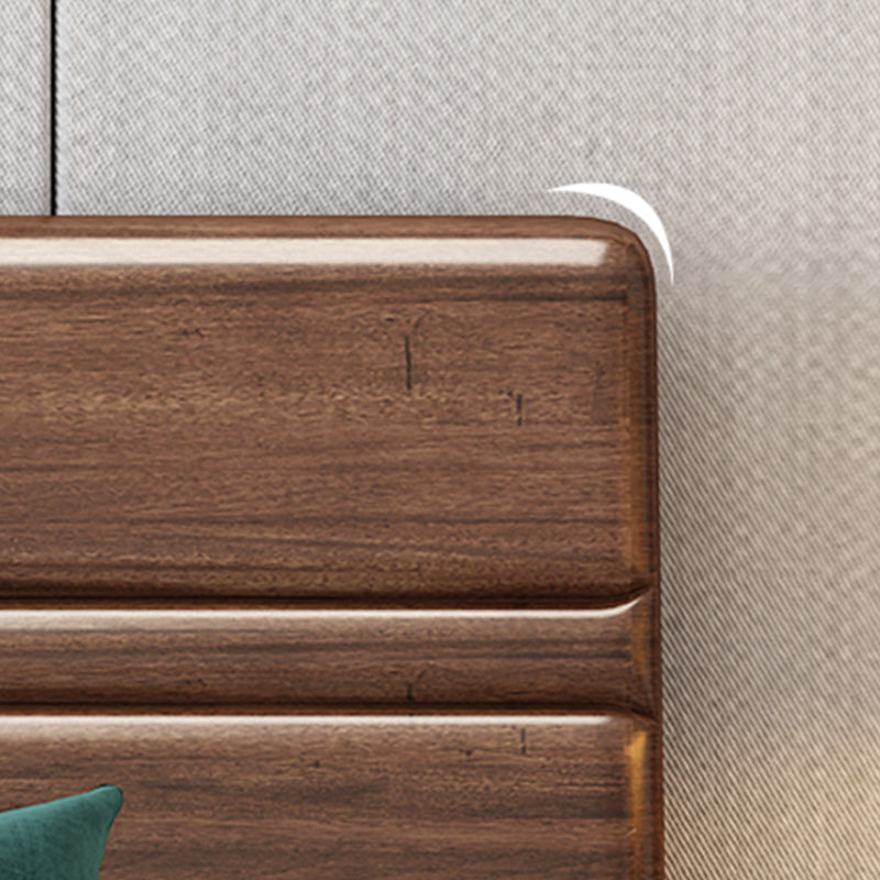 42,5 "traditionelles massives Holzbett, niedrig Profilbett in Asche Walnuss