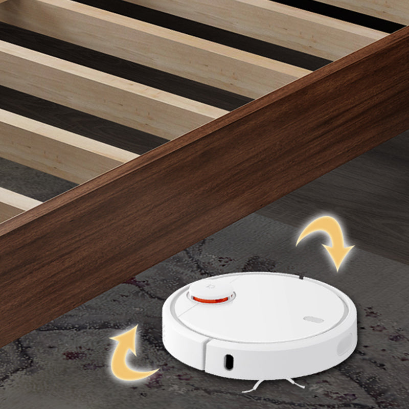 42,5 "Letto tradizionale in legno massiccio, letto di basso profilo in noce di cenere