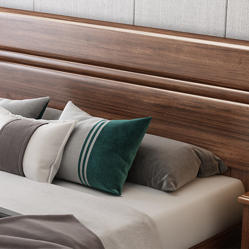 42,5 "Letto tradizionale in legno massiccio, letto di basso profilo in noce di cenere