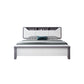 Modern White Rubberwood Standard Bed with Rectangular Headboard