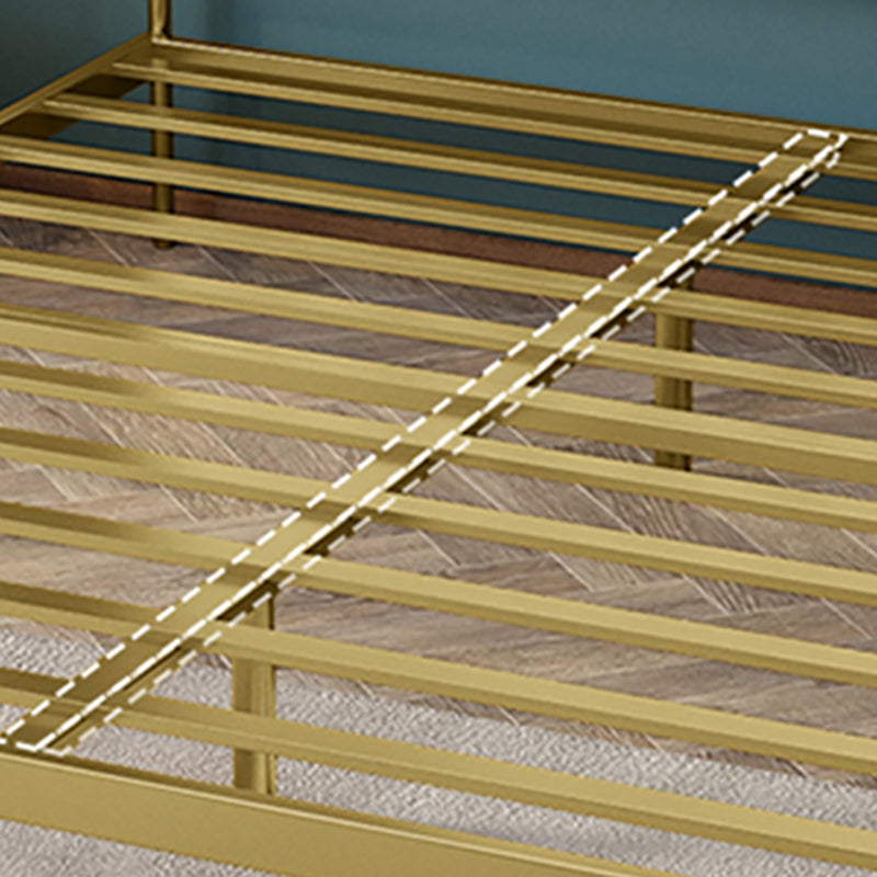 Testiera glam testino standard con gambe in metallo e telaio di ferro, materasso non incluso