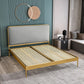 Contemporary Rectangular Headboard Standard Bed with Metal Legs