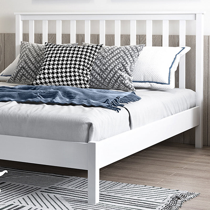Lit à trame ouvert de couleur unie moderne avec tête de lit rectangulaire