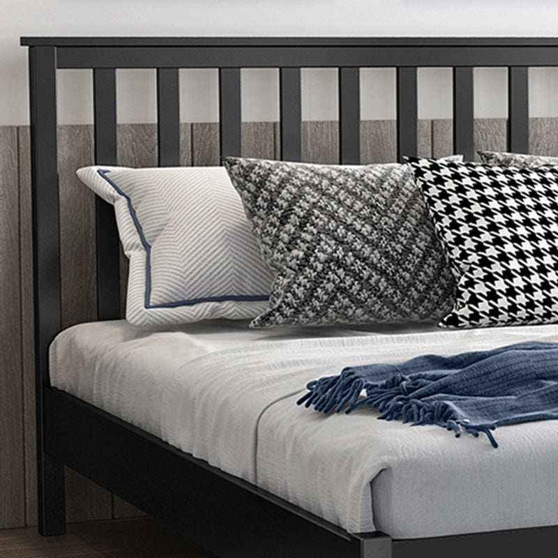 Lit à trame ouvert de couleur unie moderne avec tête de lit rectangulaire