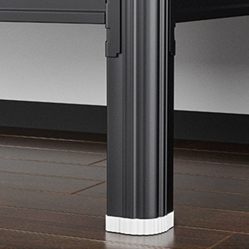 Letto a castello di ferro contemporaneo con gambe metalliche e alte 70,87 "a frame aperto