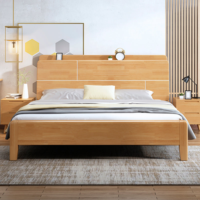 Letto in legno massiccio scandinavo con testiera da 39,37 "